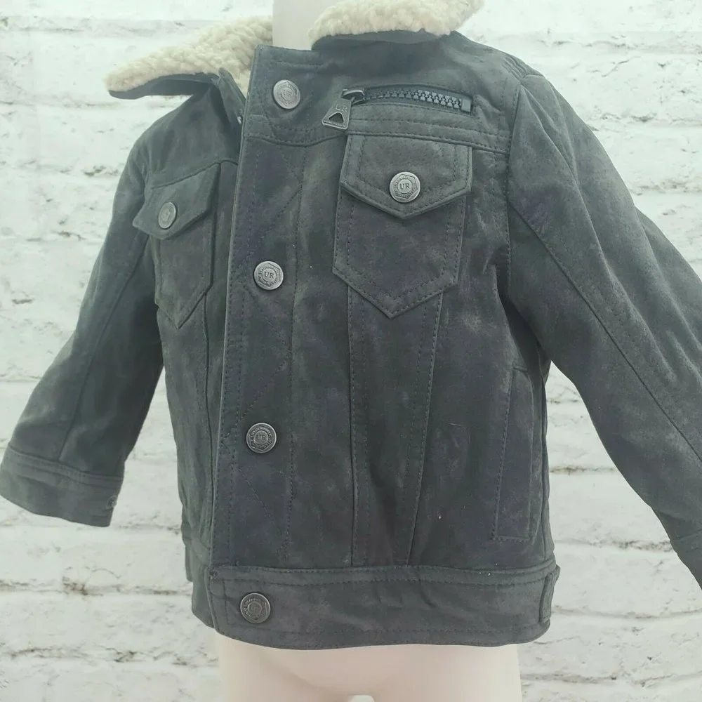 Urban Republic Boys Gray Flap Pockets Snap Buttons Winter Coat Size 18 Months